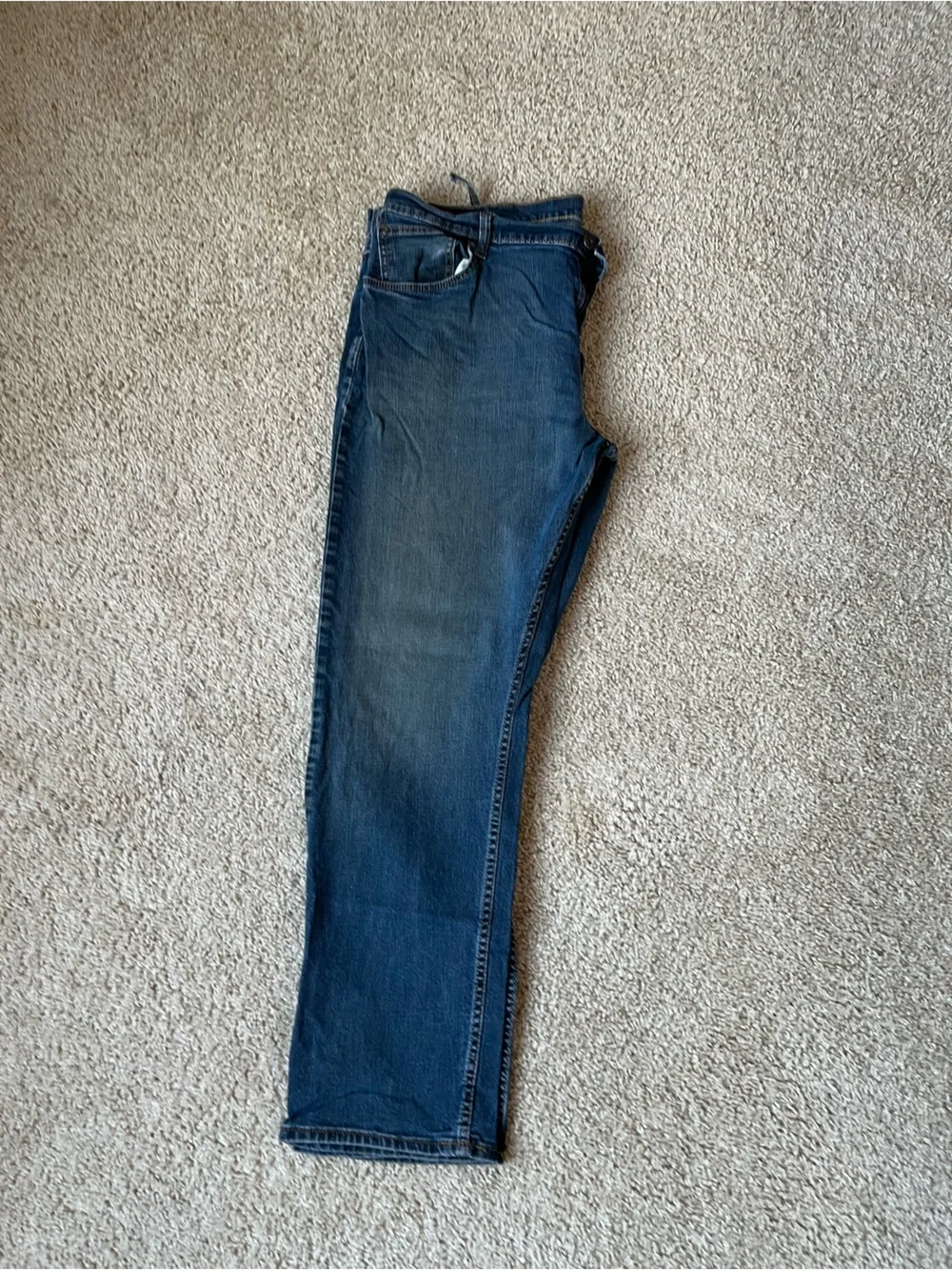 Wrangler Men's Dark Blue Bootcut Jeans Athletic Fit